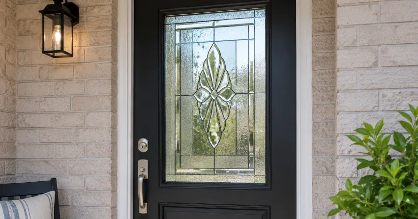 technician replacing a cracked decorative glass panel in Gormley, Whitchurch-Stouffville