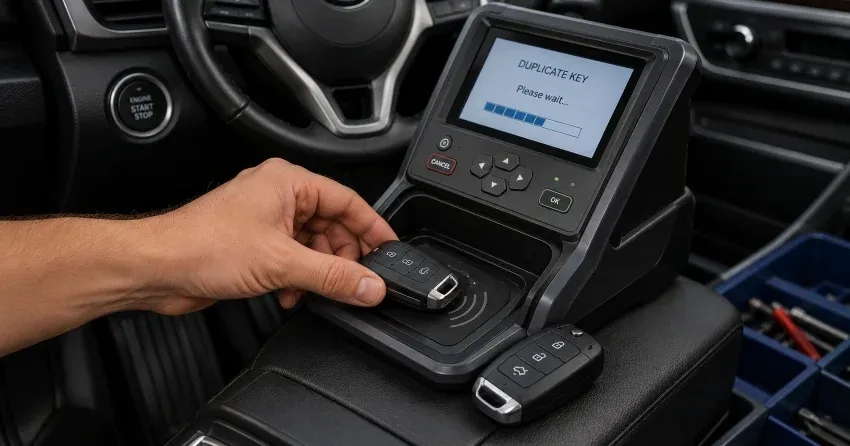 technician cloning a transponder chip key in Cedar Valley, Whitchurch-Stouffville