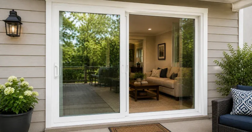 new patio door replacement installed in Cedar Valley, Whitchurch-Stouffville home