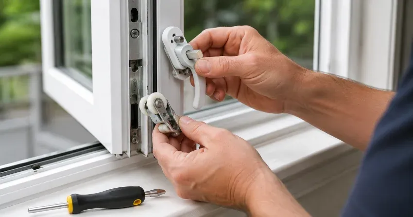 technician performing broken window repair Vandorf, Whitchurch-Stouffville on a sliding window
