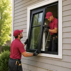 A finished exterior door and window project